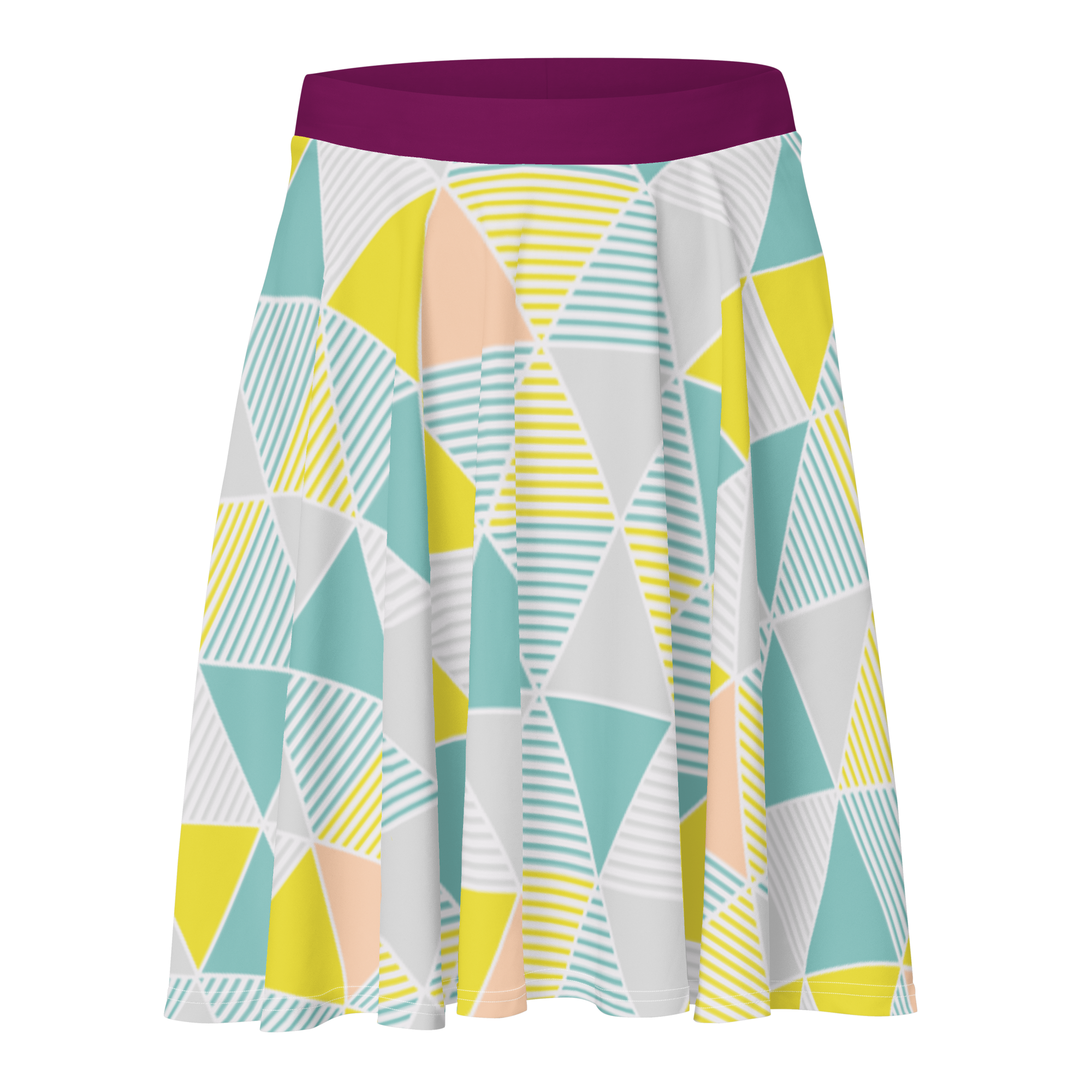 Pastel Triangles Skater Skirt