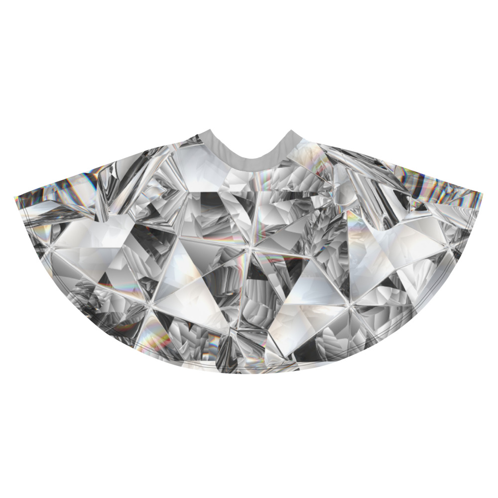 Silver Diamonds Skater Skirt by Fitness for Worship