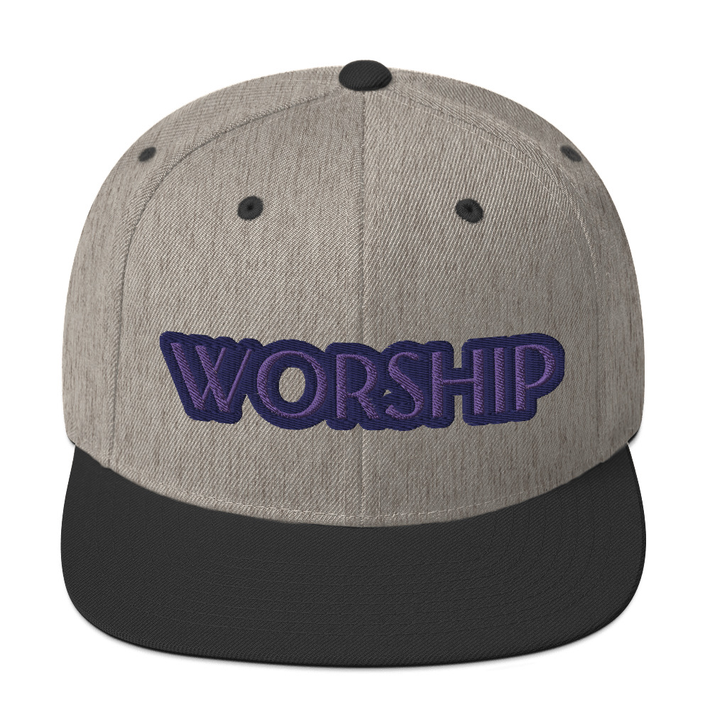 Worship Two-Tone Snapback Hat by Fitness for Worship