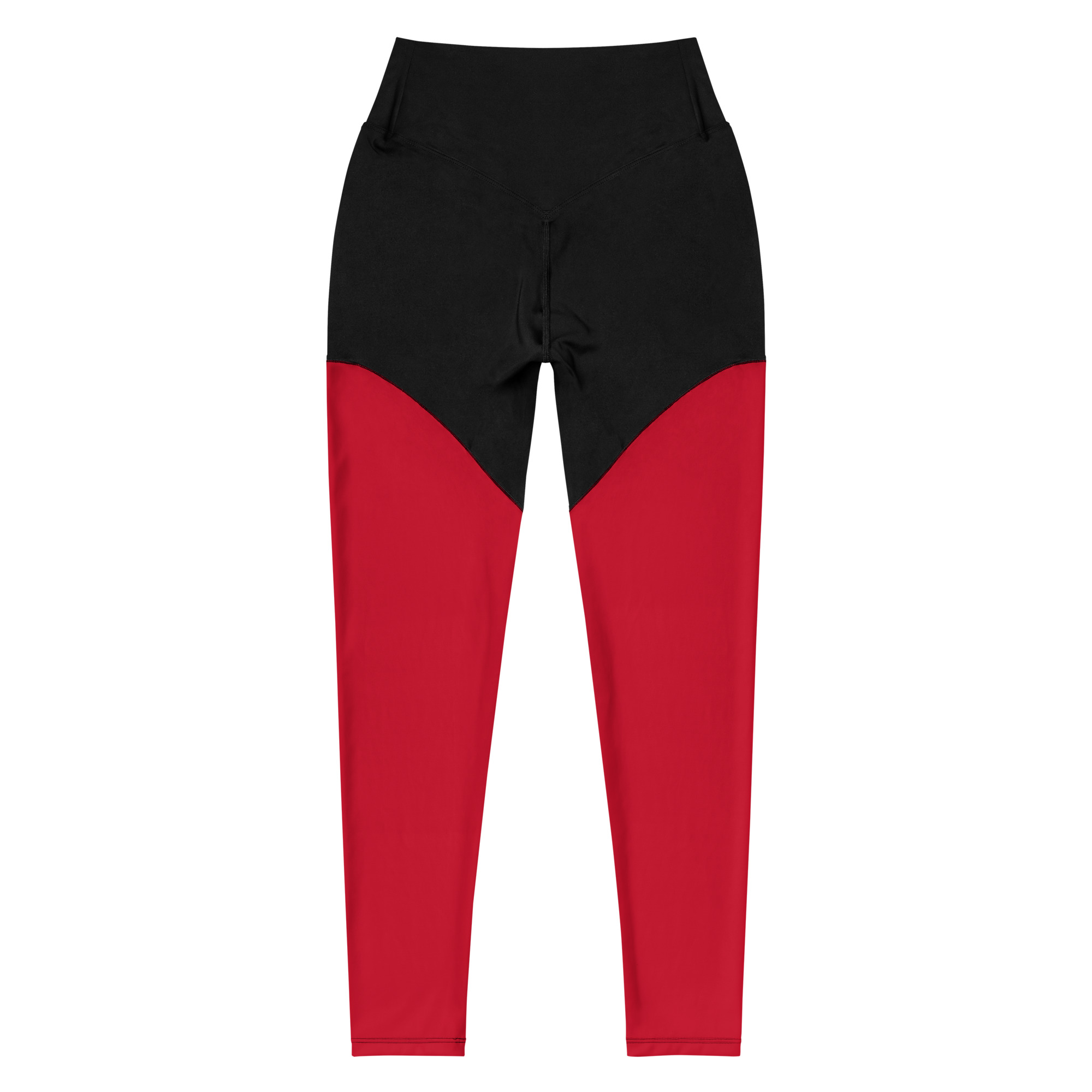 Red Compression Sports Workout Leggings for Women by Fitness for Worship