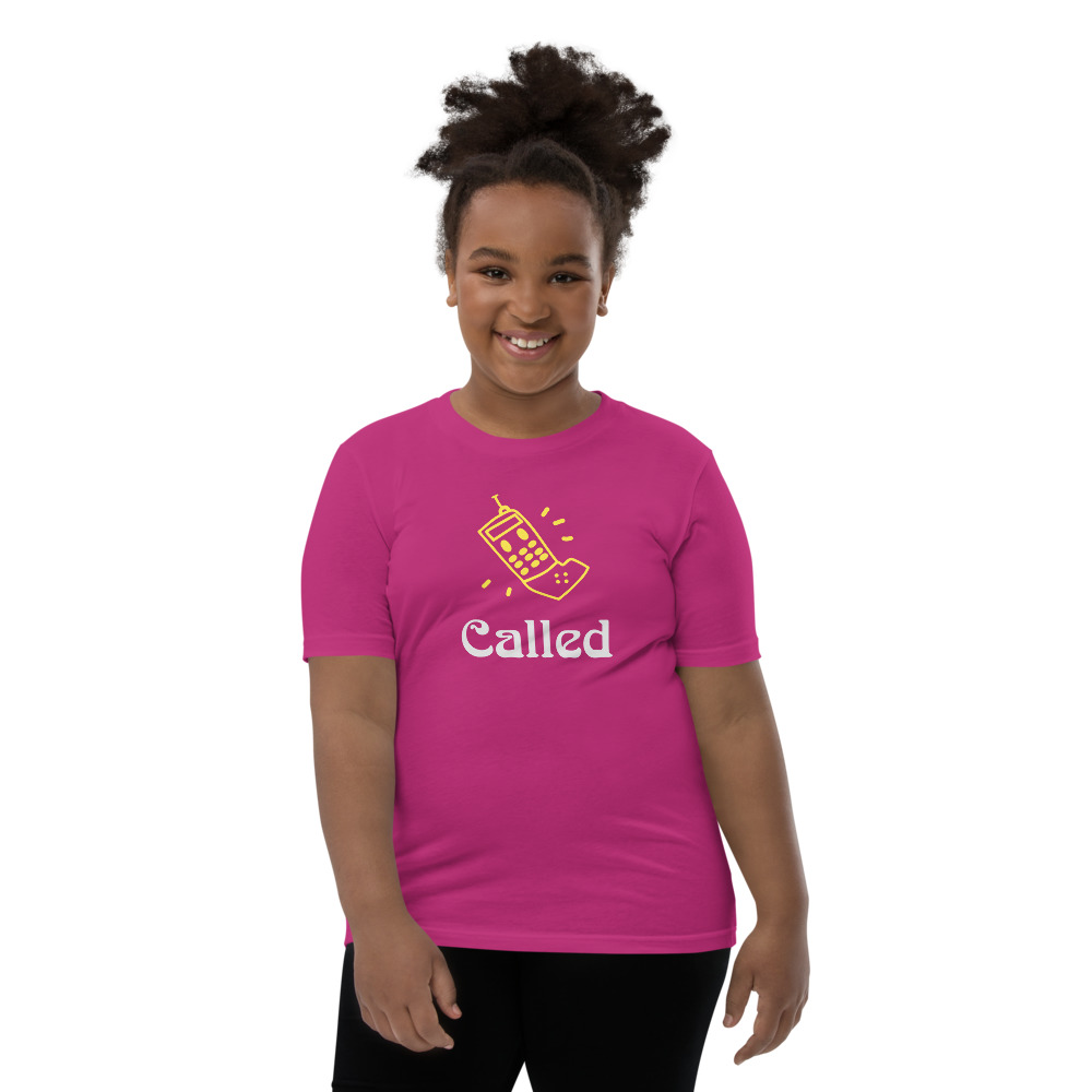 Youth Called T-Shirt in Berry, front