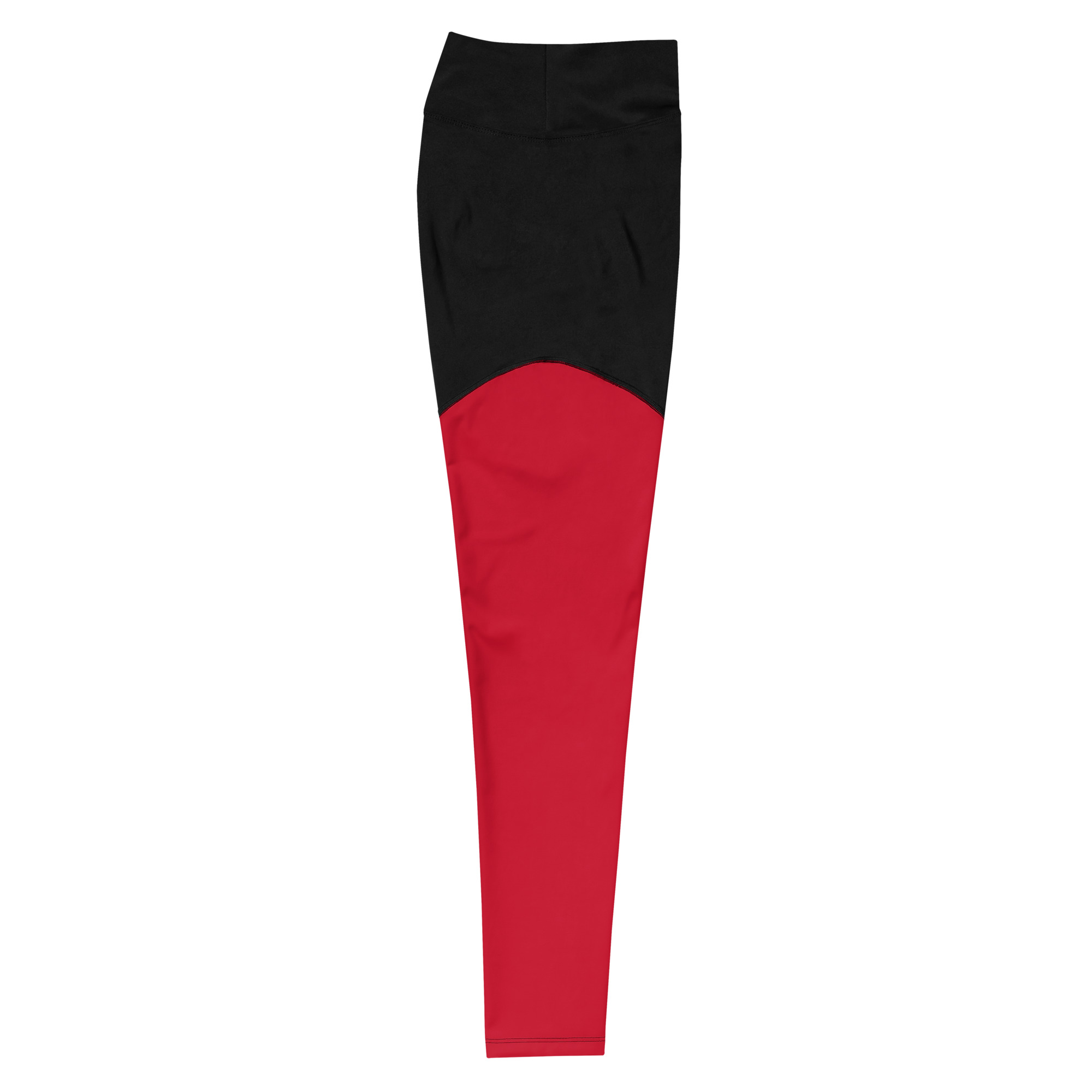 Red Compression Sports Workout Leggings for Women by Fitness for Worship