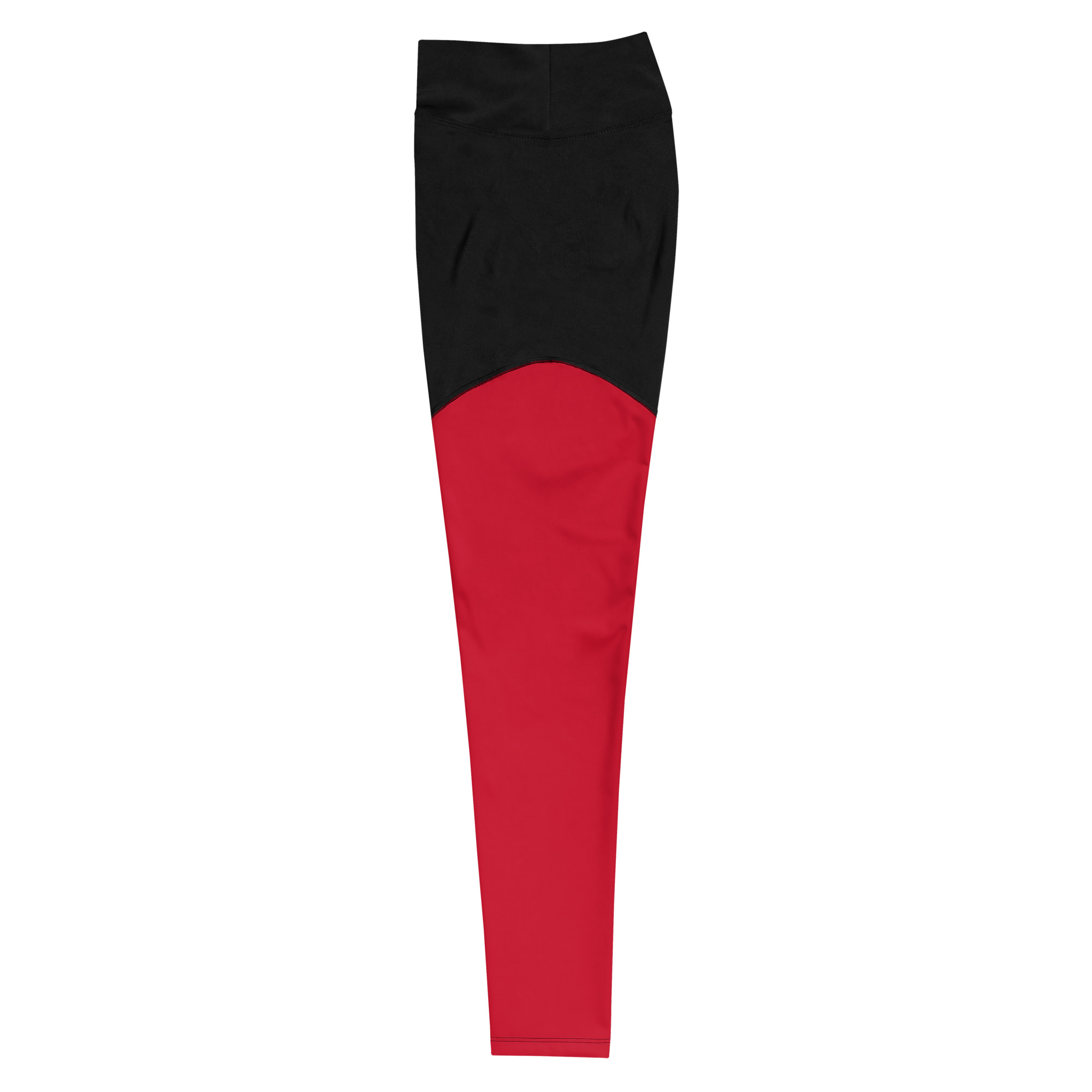Red Compression Sports Workout Leggings for Women by Fitness for Worship