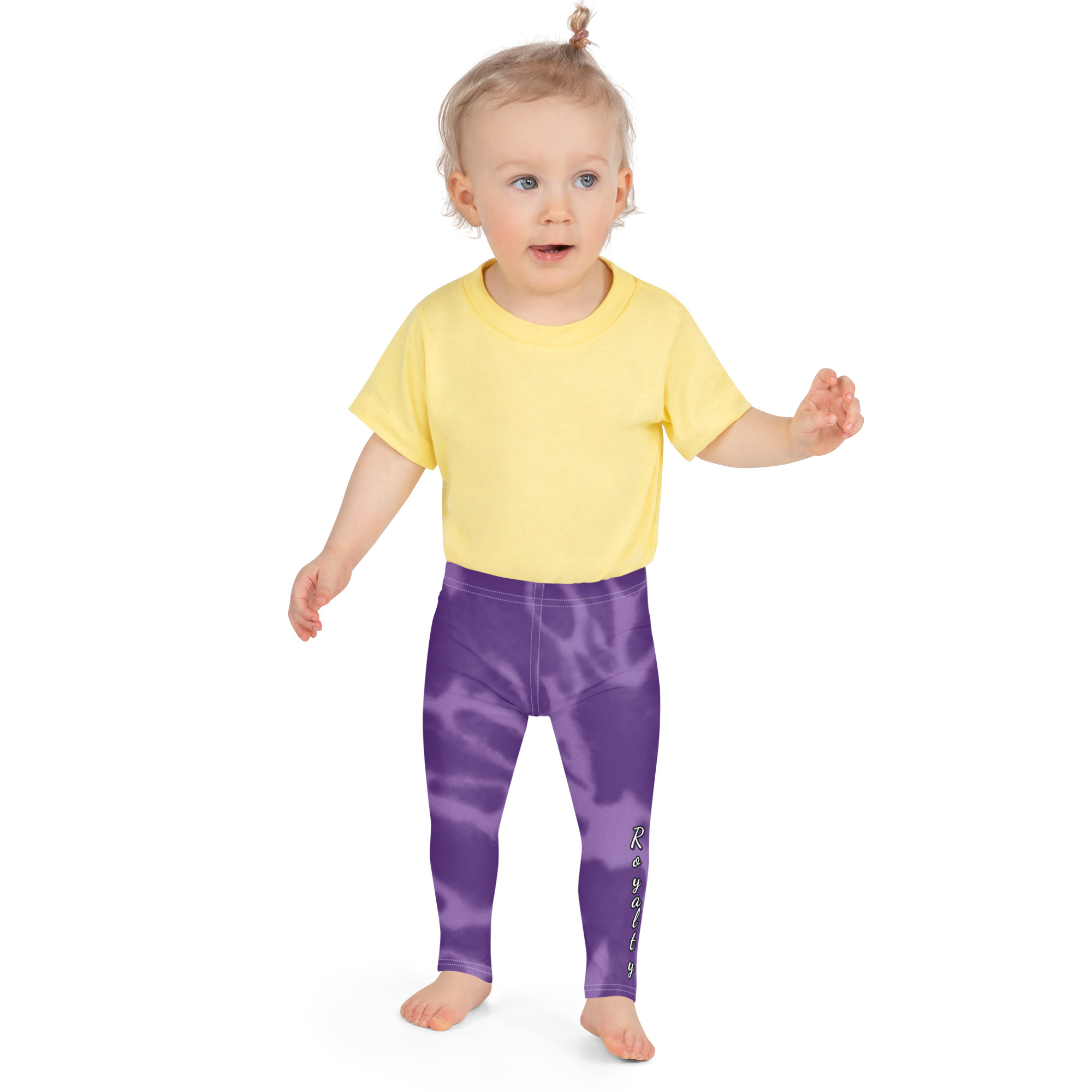 Royalty Purple Tie-Dye Leggings for Girls by Fitness for Worship