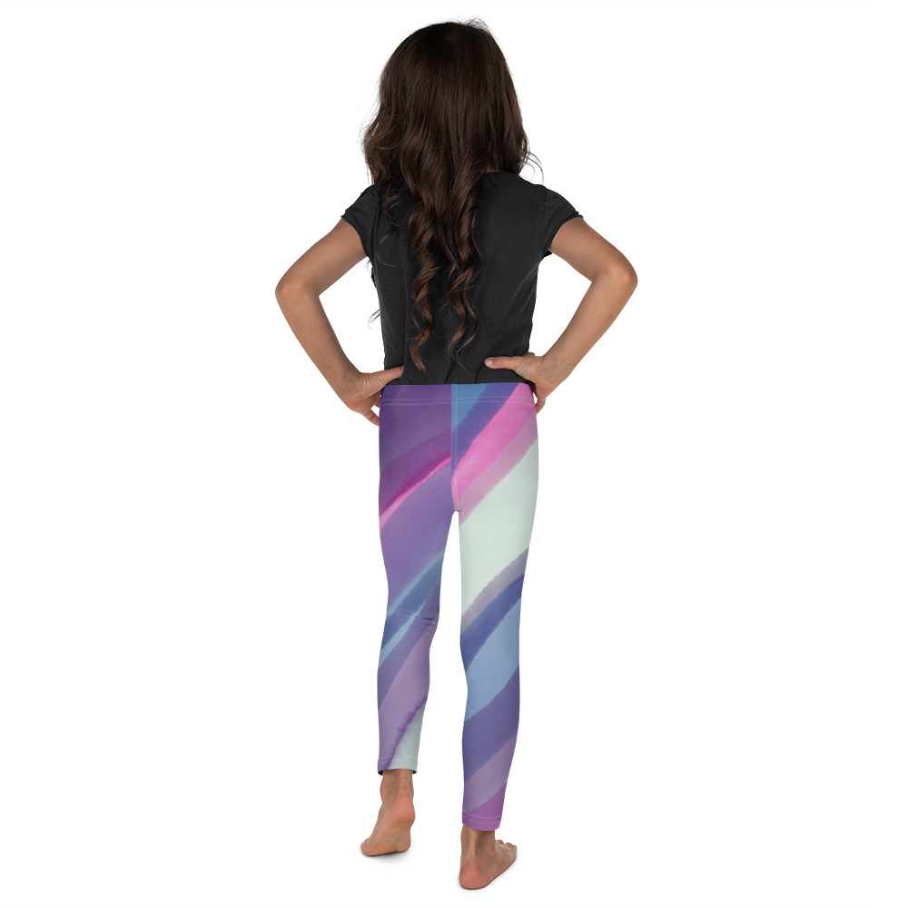 Watercolors kids leggings back