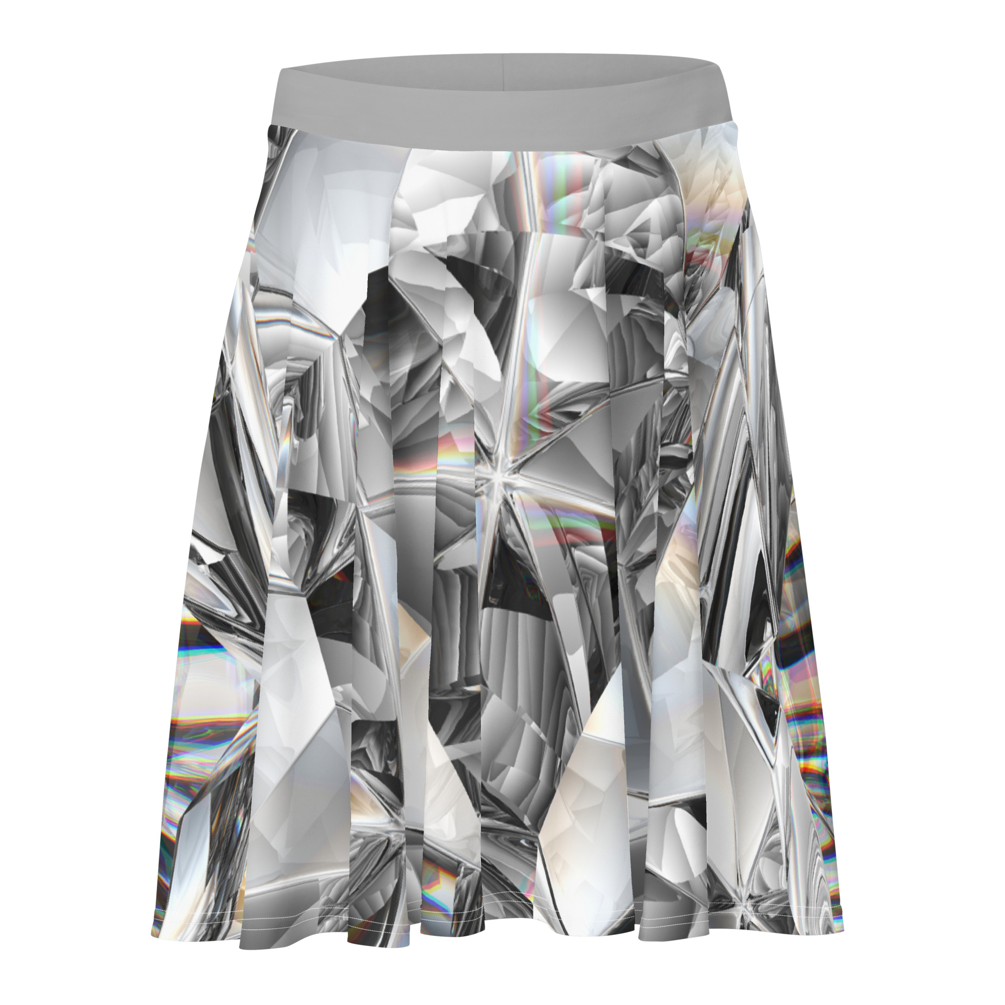 Silver Diamonds Skater Skirt by Fitness for Worship