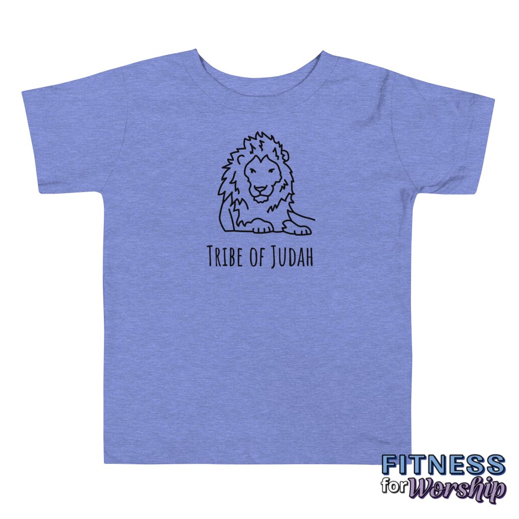 Blue Lion Tribe of Judah Short Sleeve T-Shirt for Toddlers by Fitness for Worship