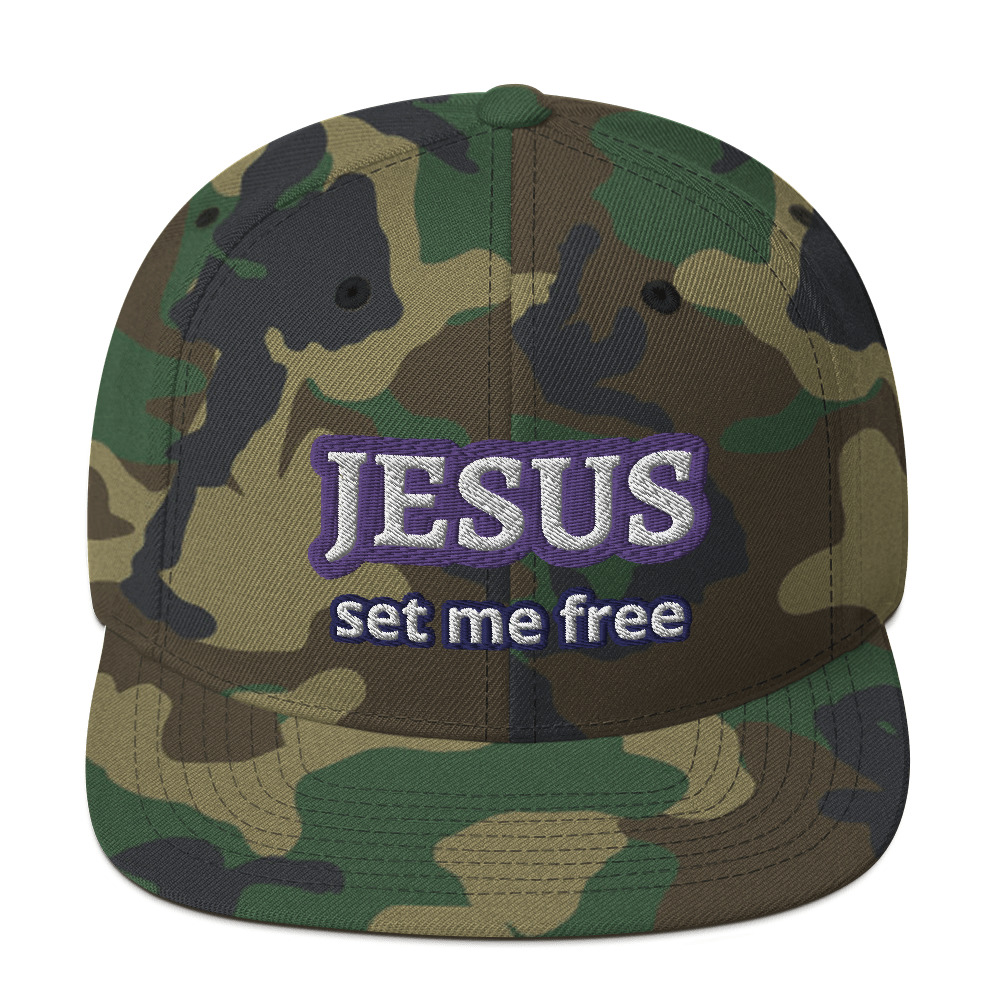 JESUS Set Me Free Snapback Hat by Fitness for Worship