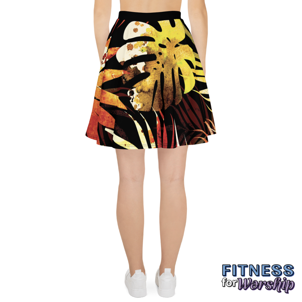 Autumn Leaves Skater Skirt by Fitness for Worship