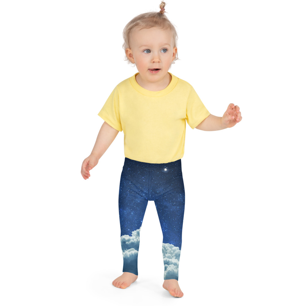 Above Clouds kids leggings front Toddler