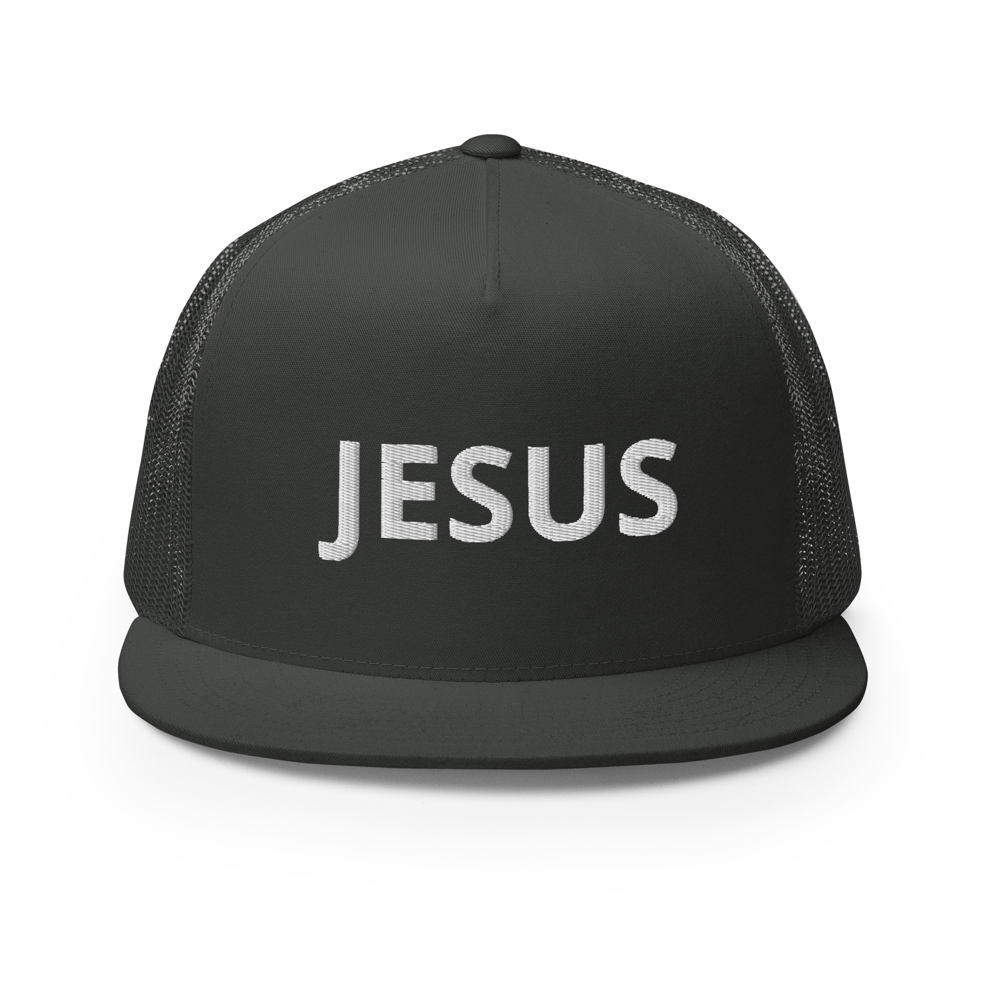 Jesus Solid Trucker Cap by Fitness for Worship