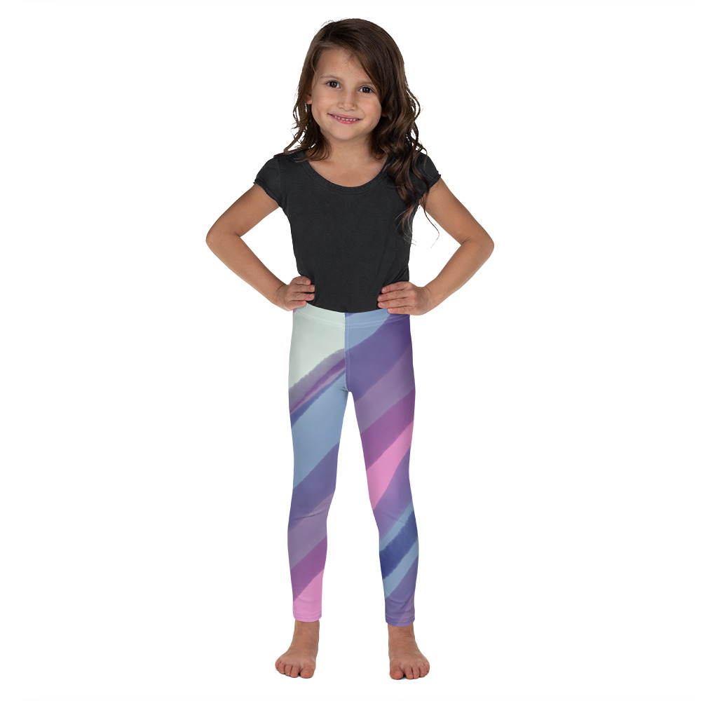 Watercolor kids leggings front