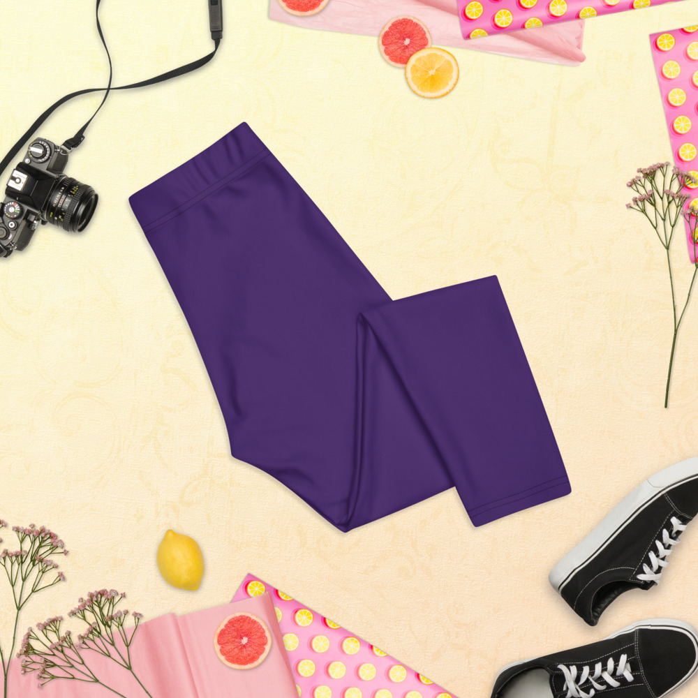 Purple Capri Leggings by Fitness for Worship