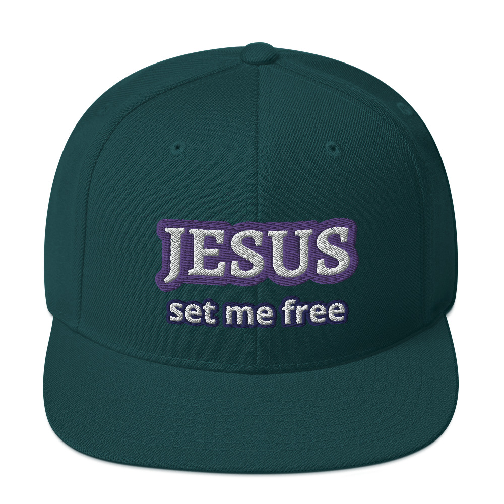 JESUS Set Me Free Snapback Hat by Fitness for Worship