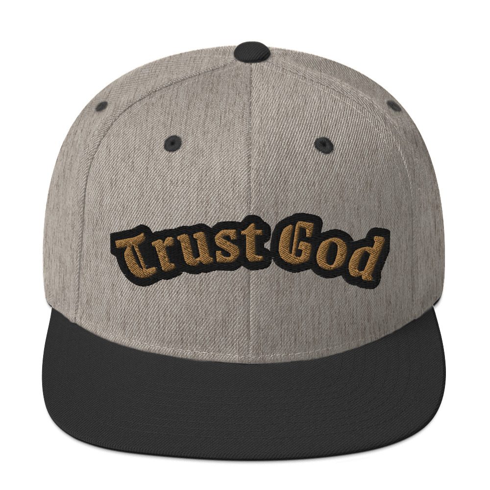 Trust God Two-Tone Snapback Hat by Fitness for Worship