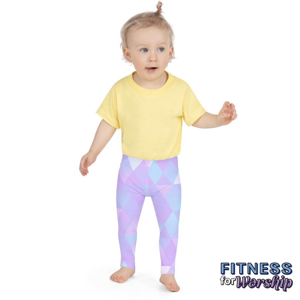 toddler wearing Diamonds Leggings for Girls by Fitness for Worship