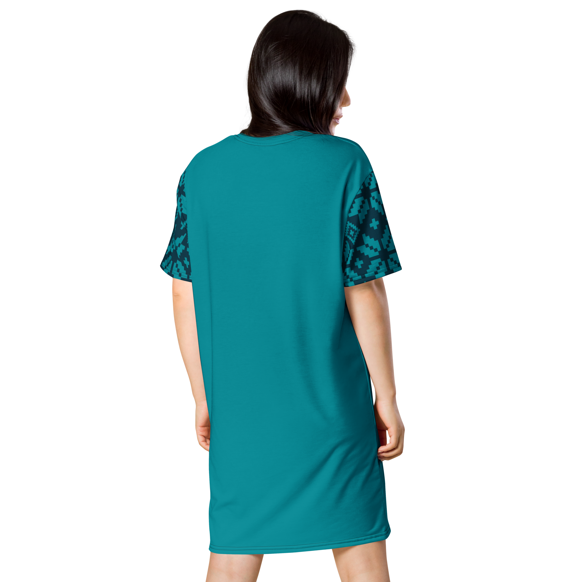 back of woman wearing A Man's Gift Proverbs 18:16 Sleep Shirt by Fitness for Worship