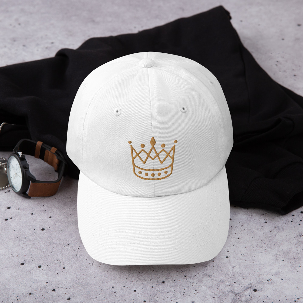 Gold Crown Dad Hat by Fitness for Worship