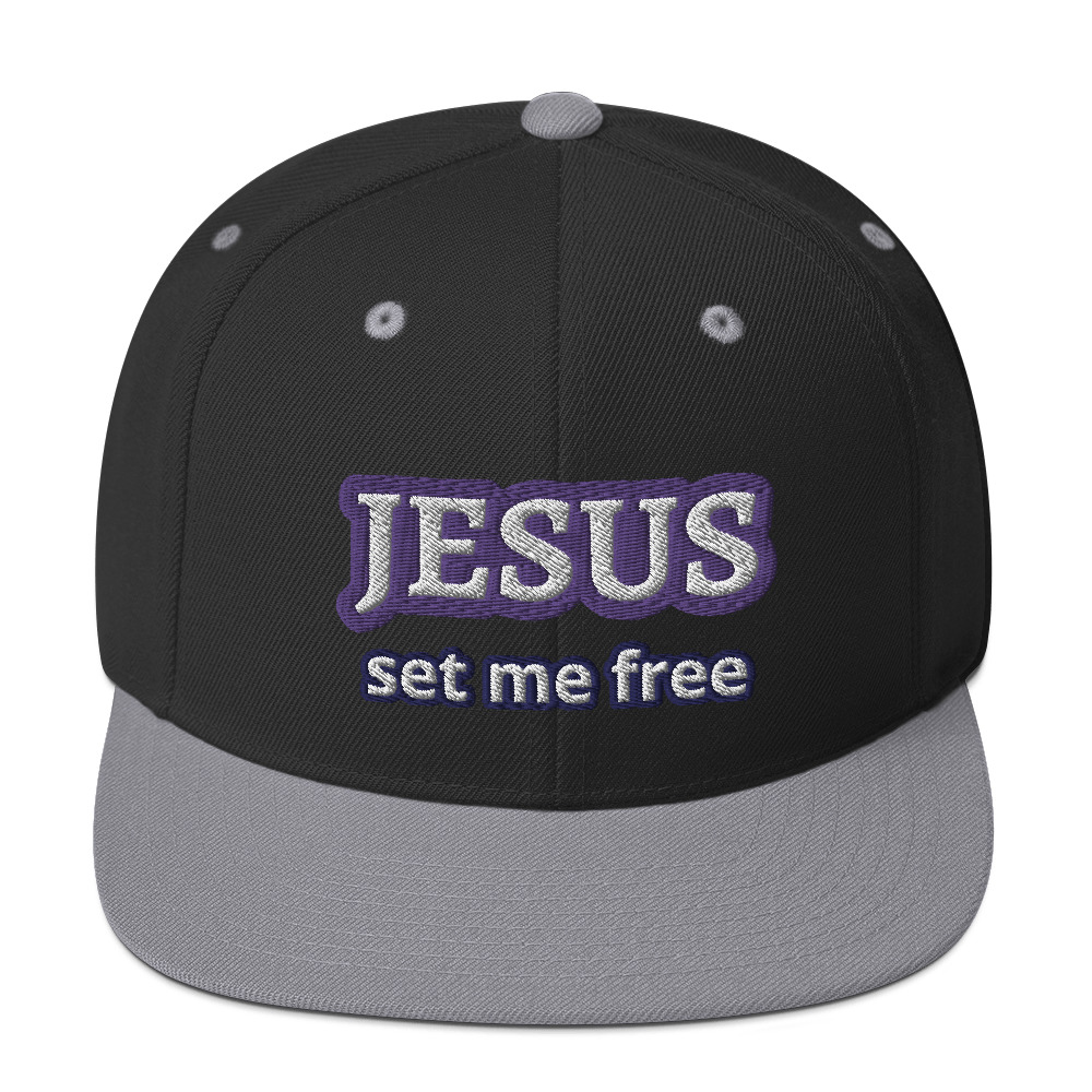 JESUS Set Me Free Two-Tone Snapback Hat by Fitness for Worship