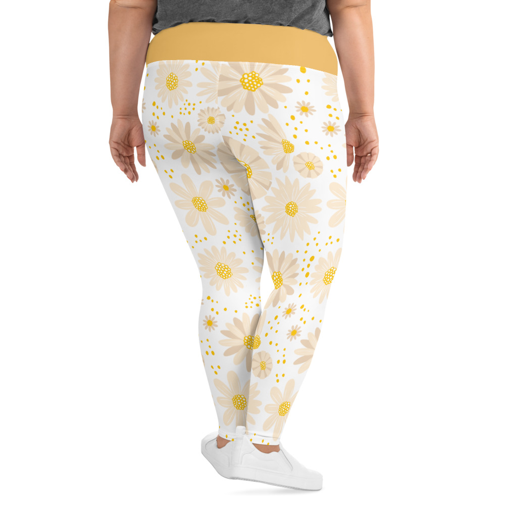 Daisies High Waist Leggings for Women by Fitness for Worship