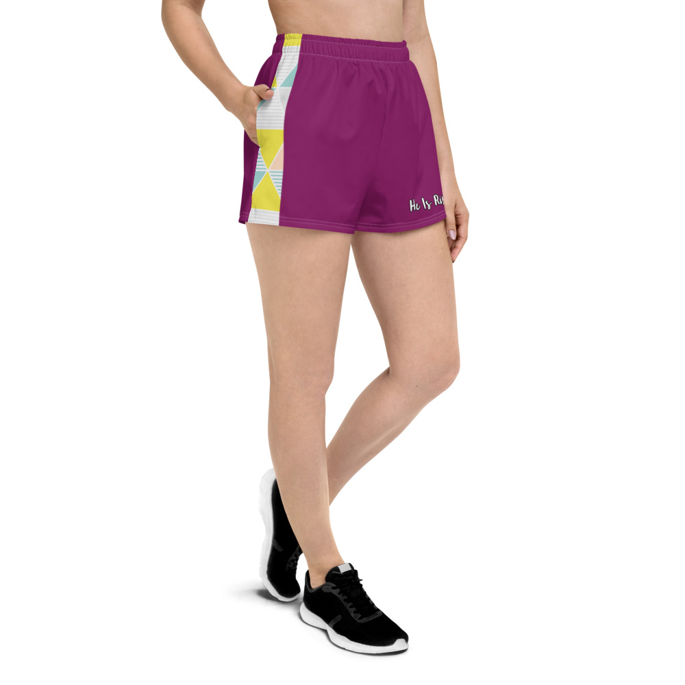 He is Risen! Athletic Shorts for Women