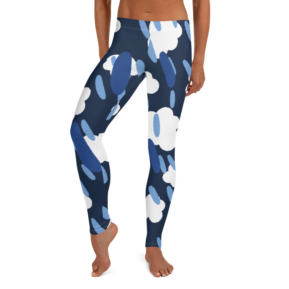 Clouds and Rain all-over-print leggings front