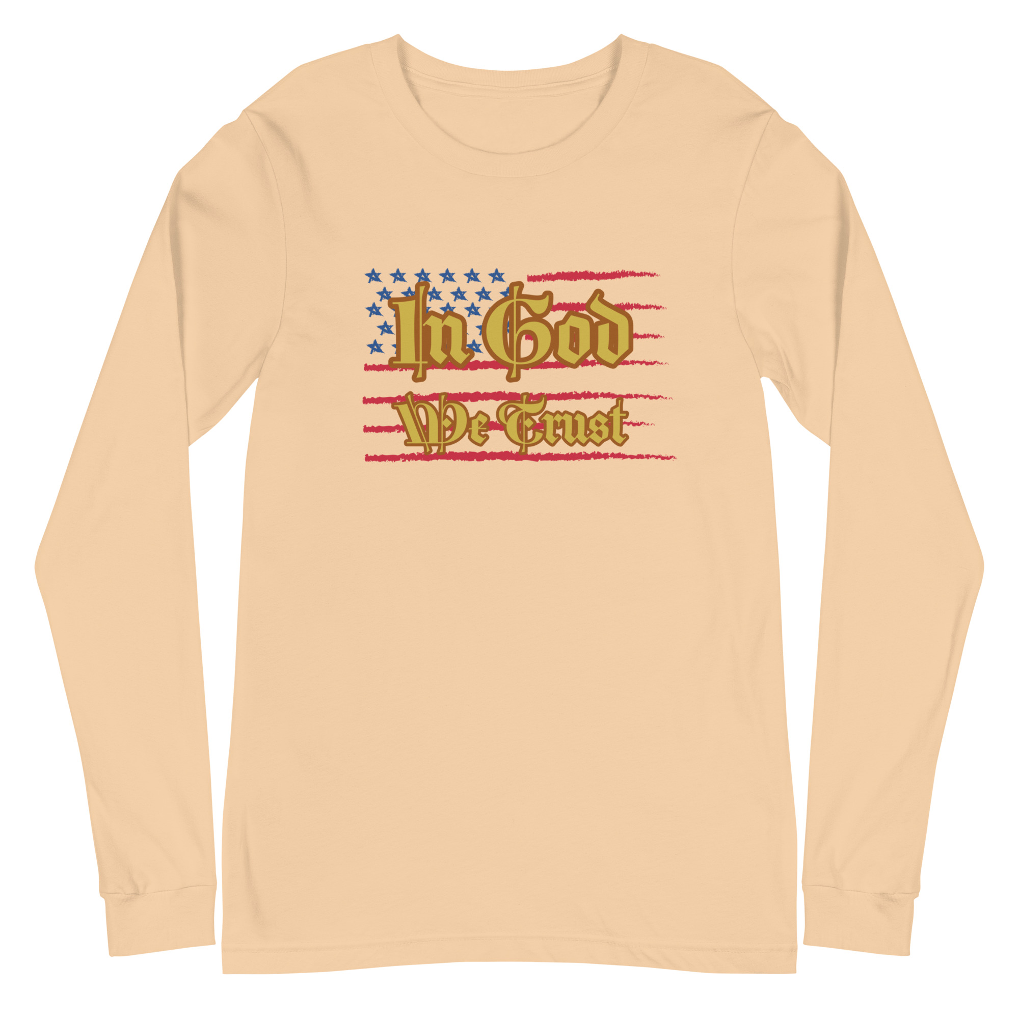 sand dune “In God We Trust” Unisex Long Sleeve Tee by Fitness for Worship