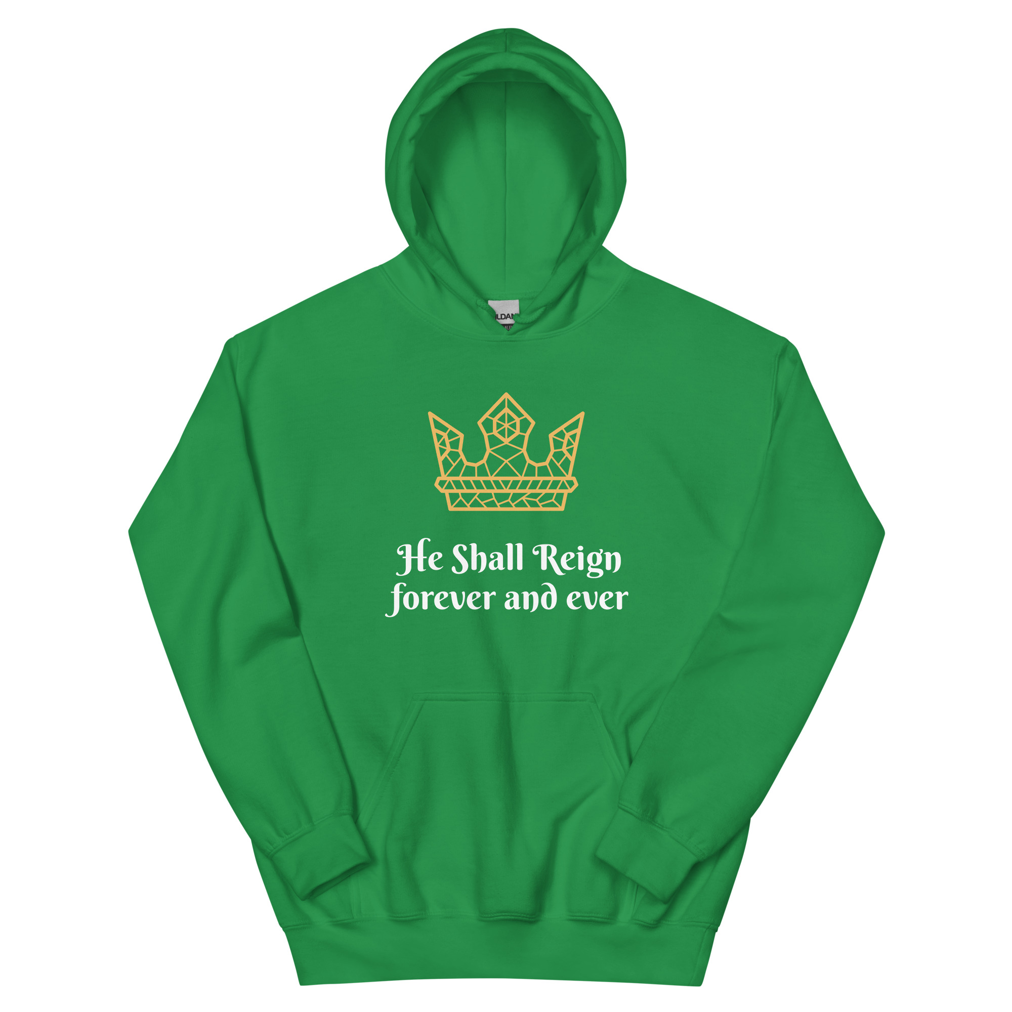 He Shall Reign Hoodie Sweatshirt by Fitness for Worship
