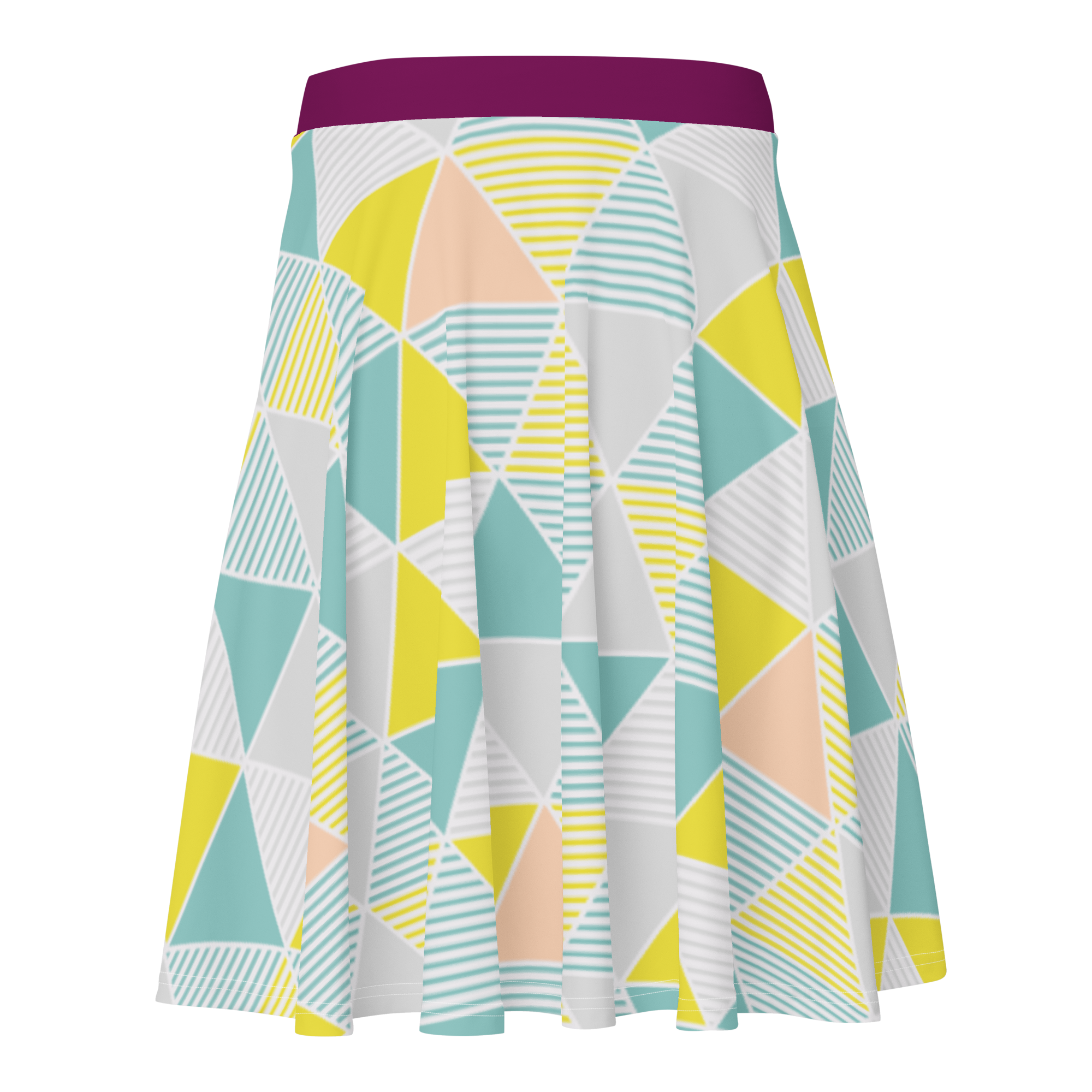 Pastel Triangles Skater Skirt