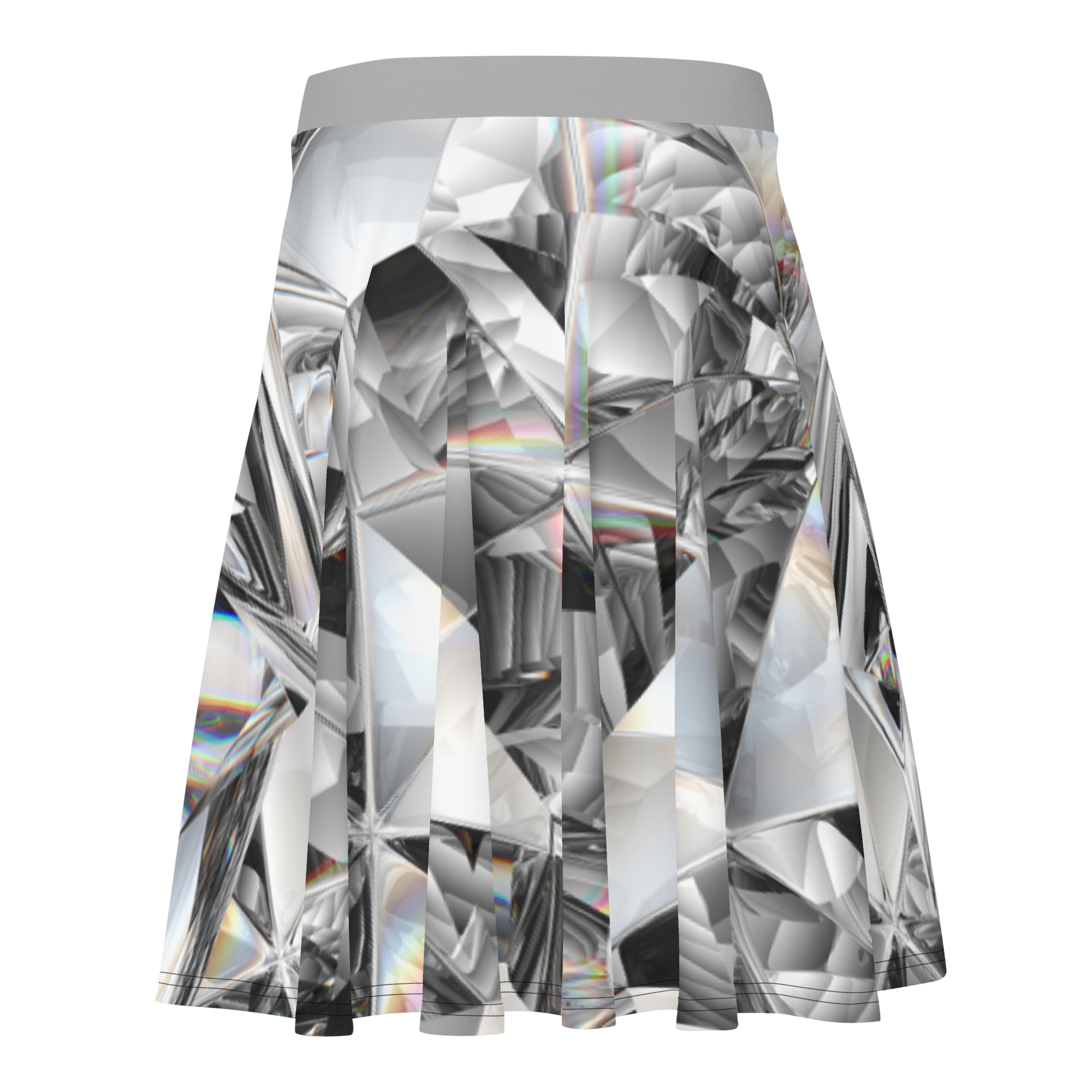 Silver Diamonds Skater Skirt by Fitness for Worship