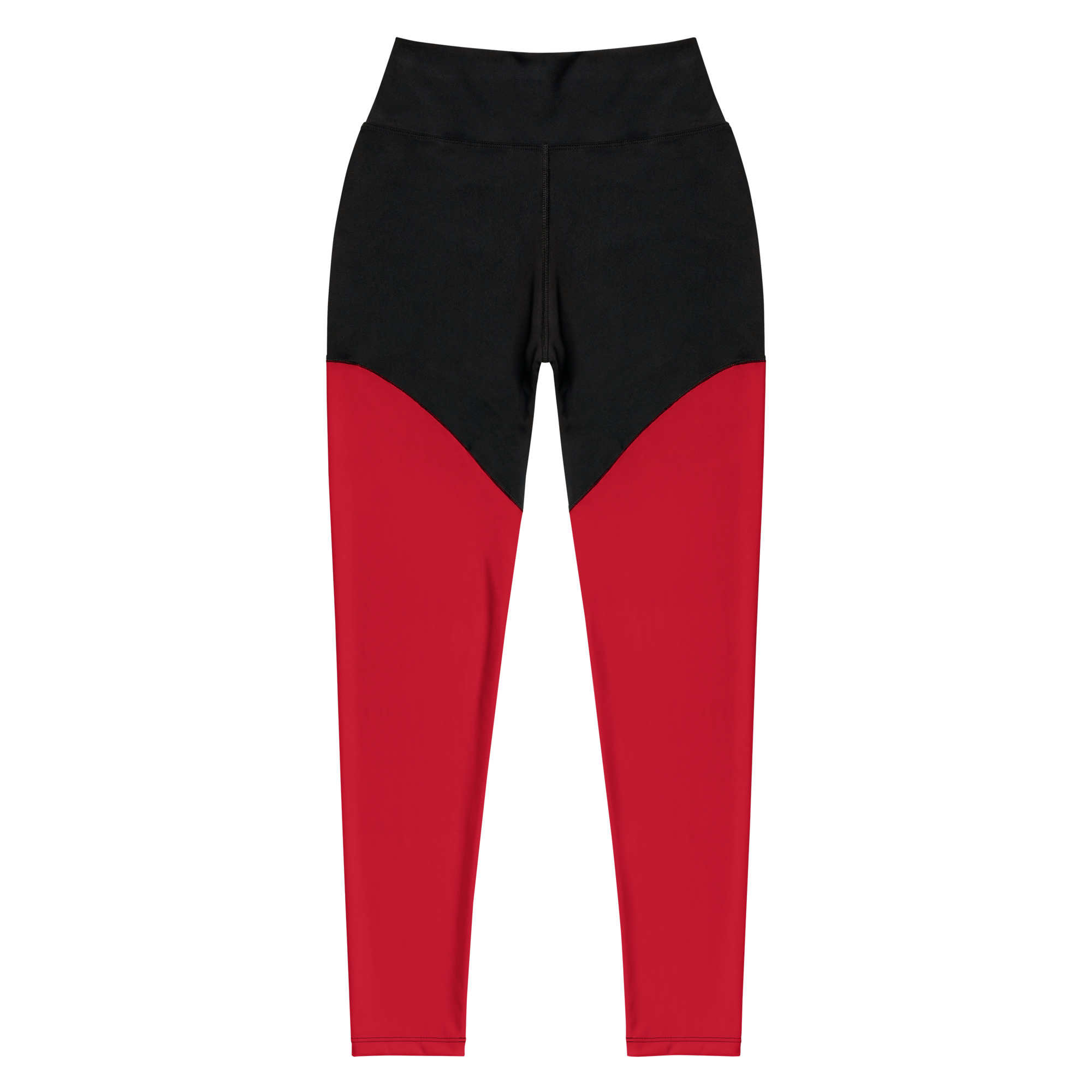 Red Compression Sports Workout Leggings for Women by Fitness for Worship