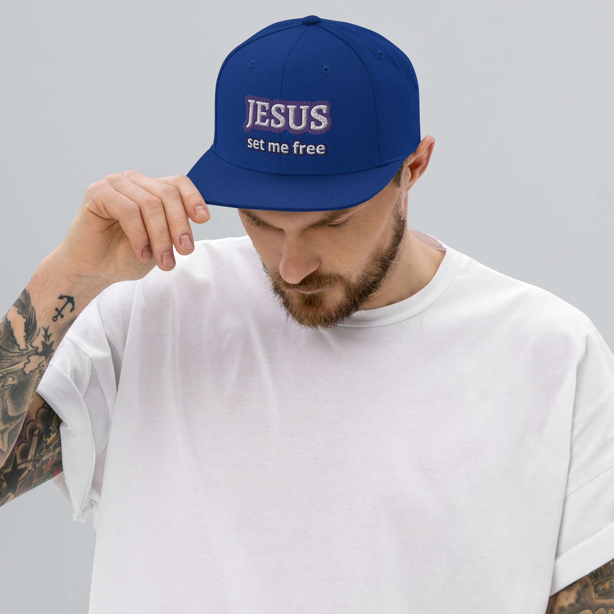 JESUS Set Me Free Snapback Hat by Fitness for Worship