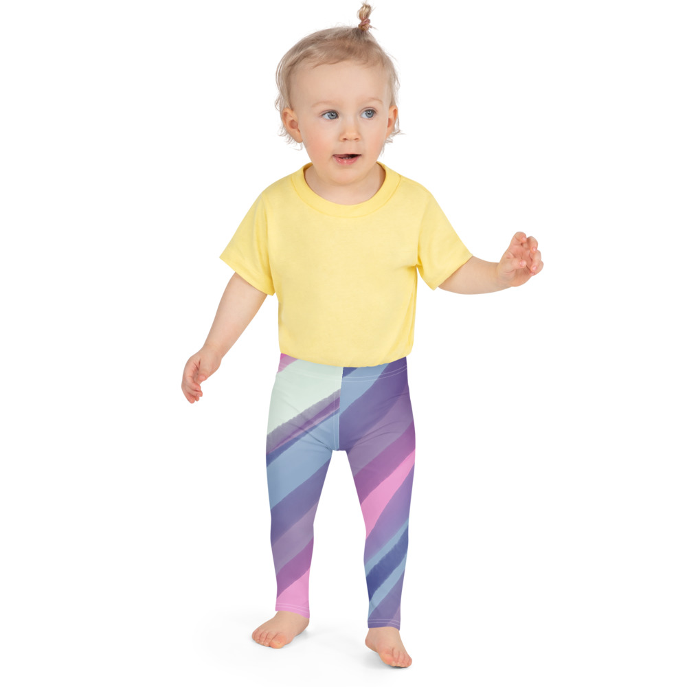 Watercolors kids leggings front Toddler