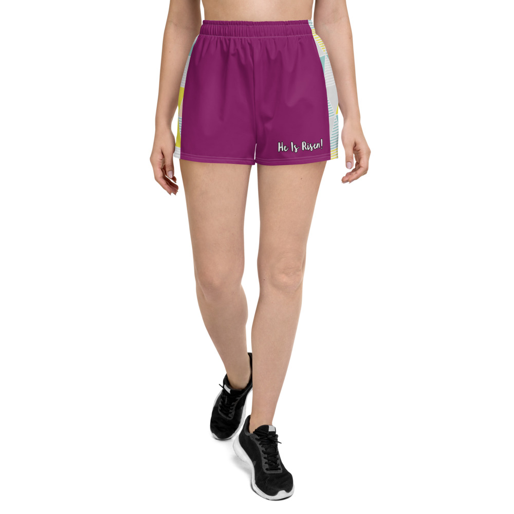He is Risen! Athletic Shorts for Women