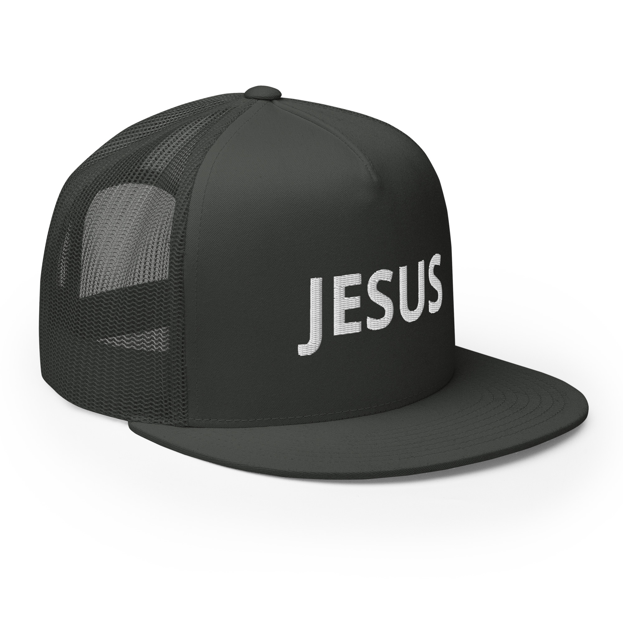 Jesus Solid Trucker Cap by Fitness for Worship