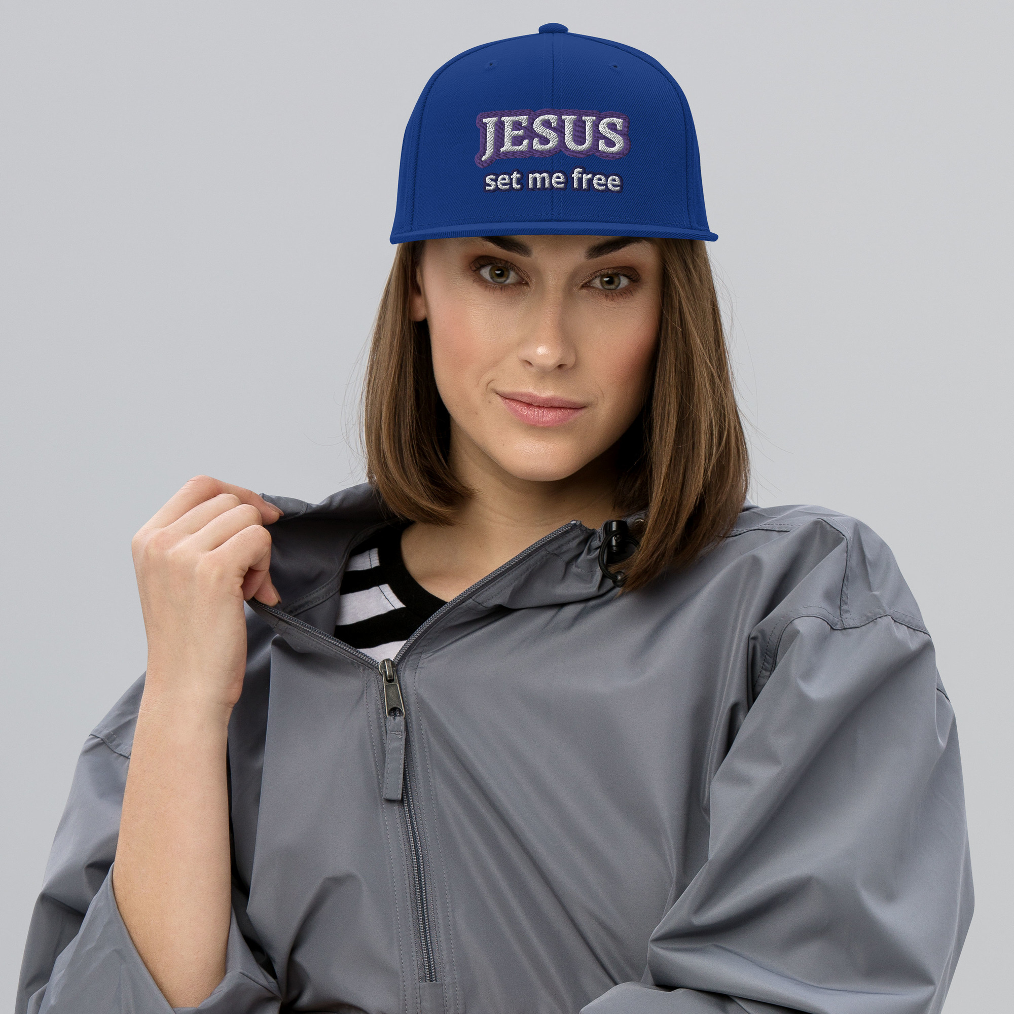 JESUS Set Me Free Snapback Hat by Fitness for Worship