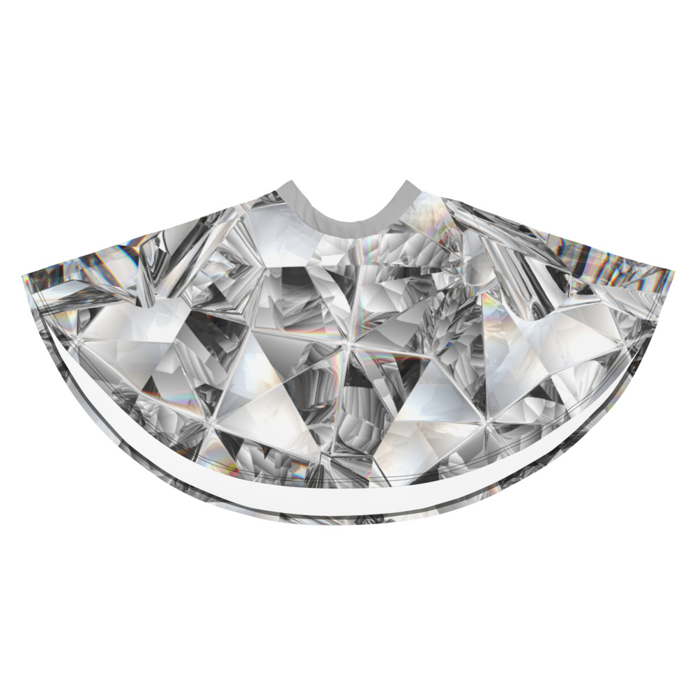 Silver Diamonds Skater Skirt by Fitness for Worship