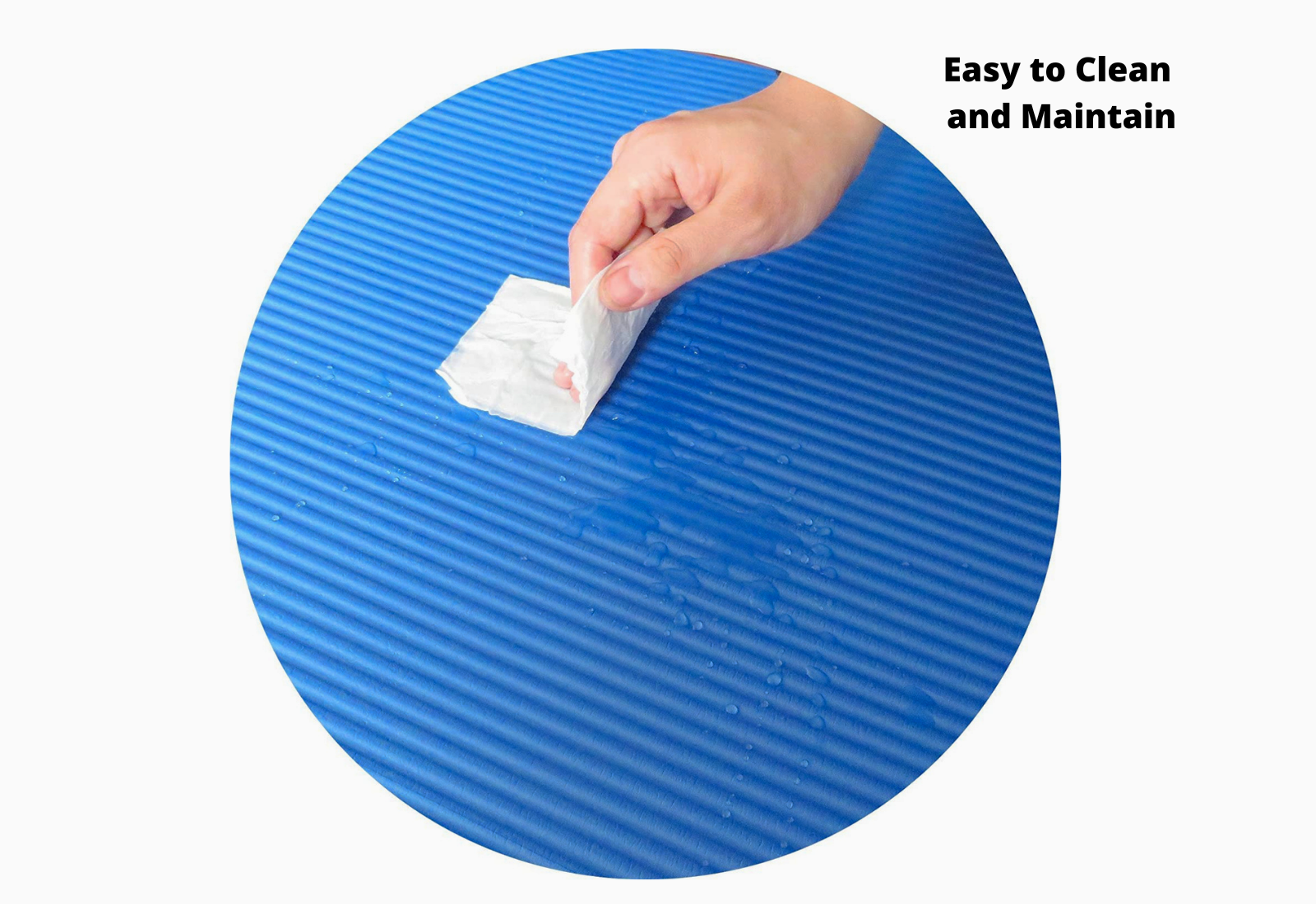 Blue JupiterGear Thick Exercise Mat with Carrying Strap