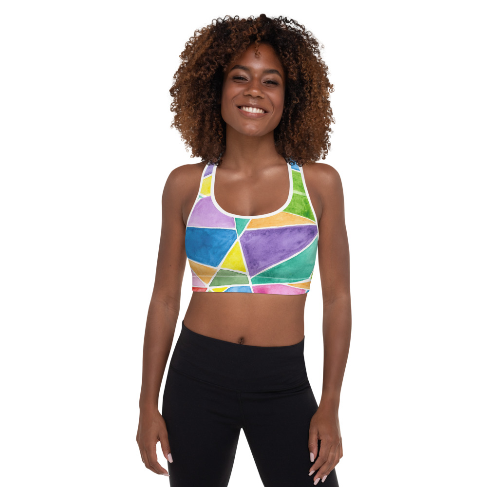 Colorblock Padded Sports Bra (front)