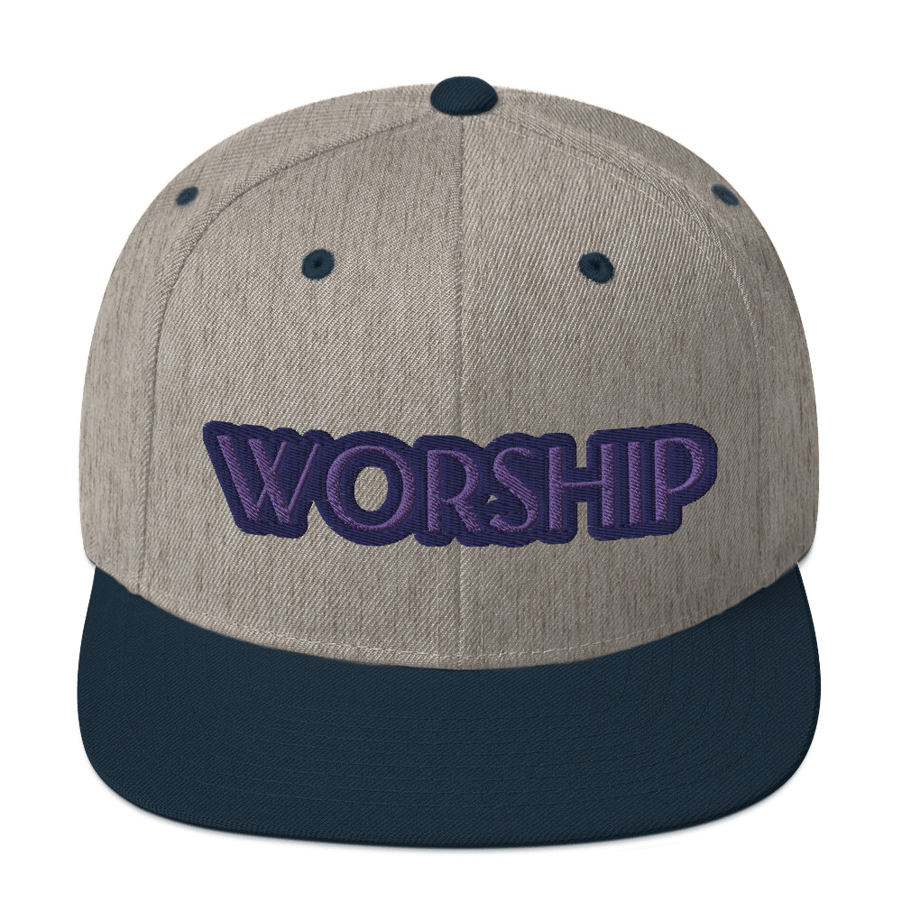 Worship Two-Tone Snapback Hat by Fitness for Worship