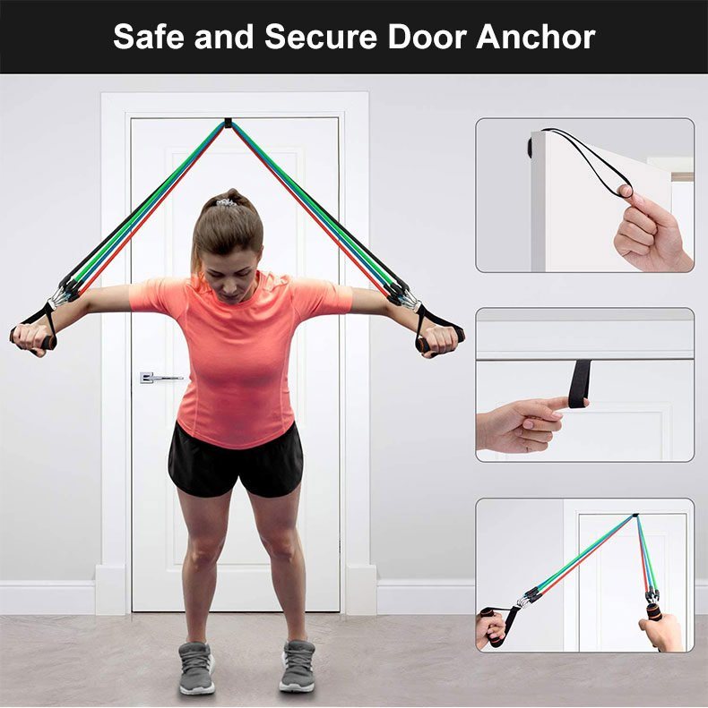 Latex Resistance Bands 11Pcs/Set, 150 lbs