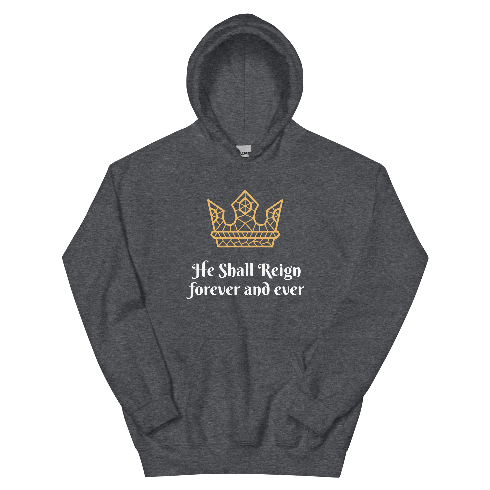 He Shall Reign Hoodie Sweatshirt by Fitness for Worship