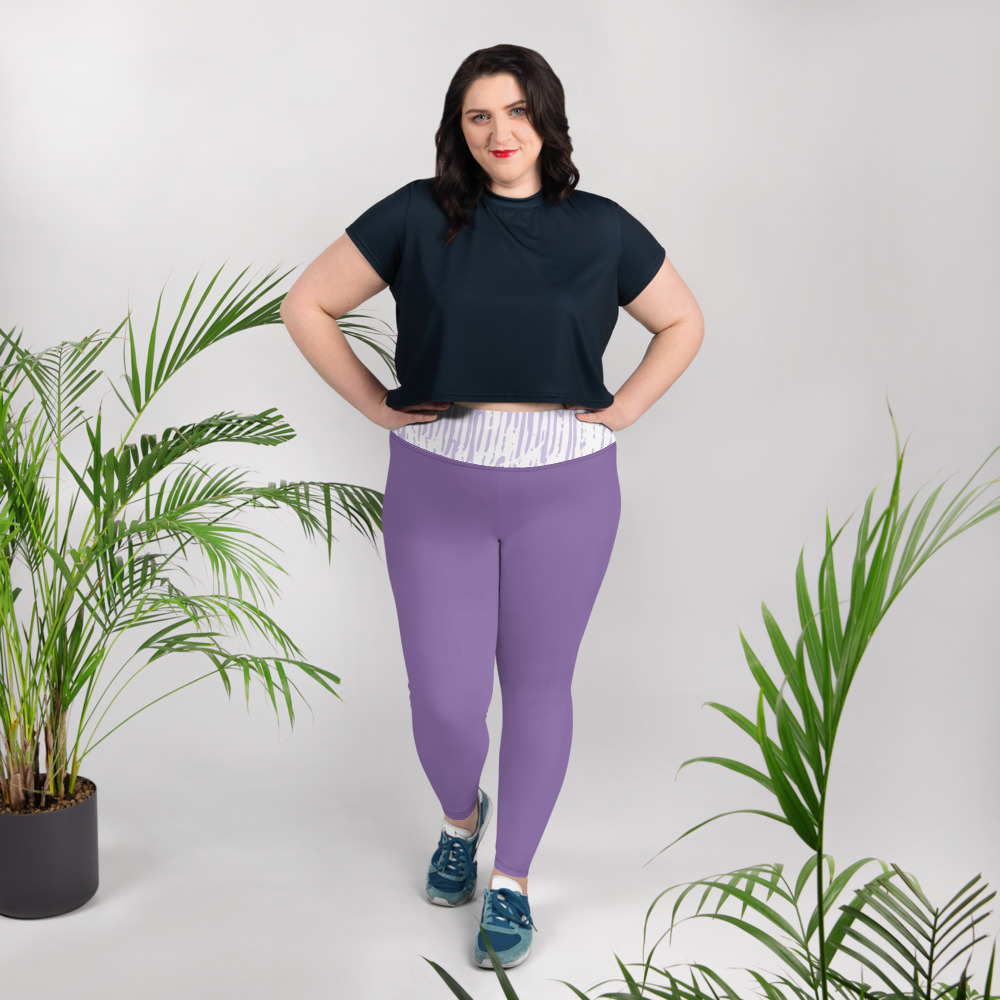 Purple Lilac High Waist Leggings for Women by Fitness for Worship