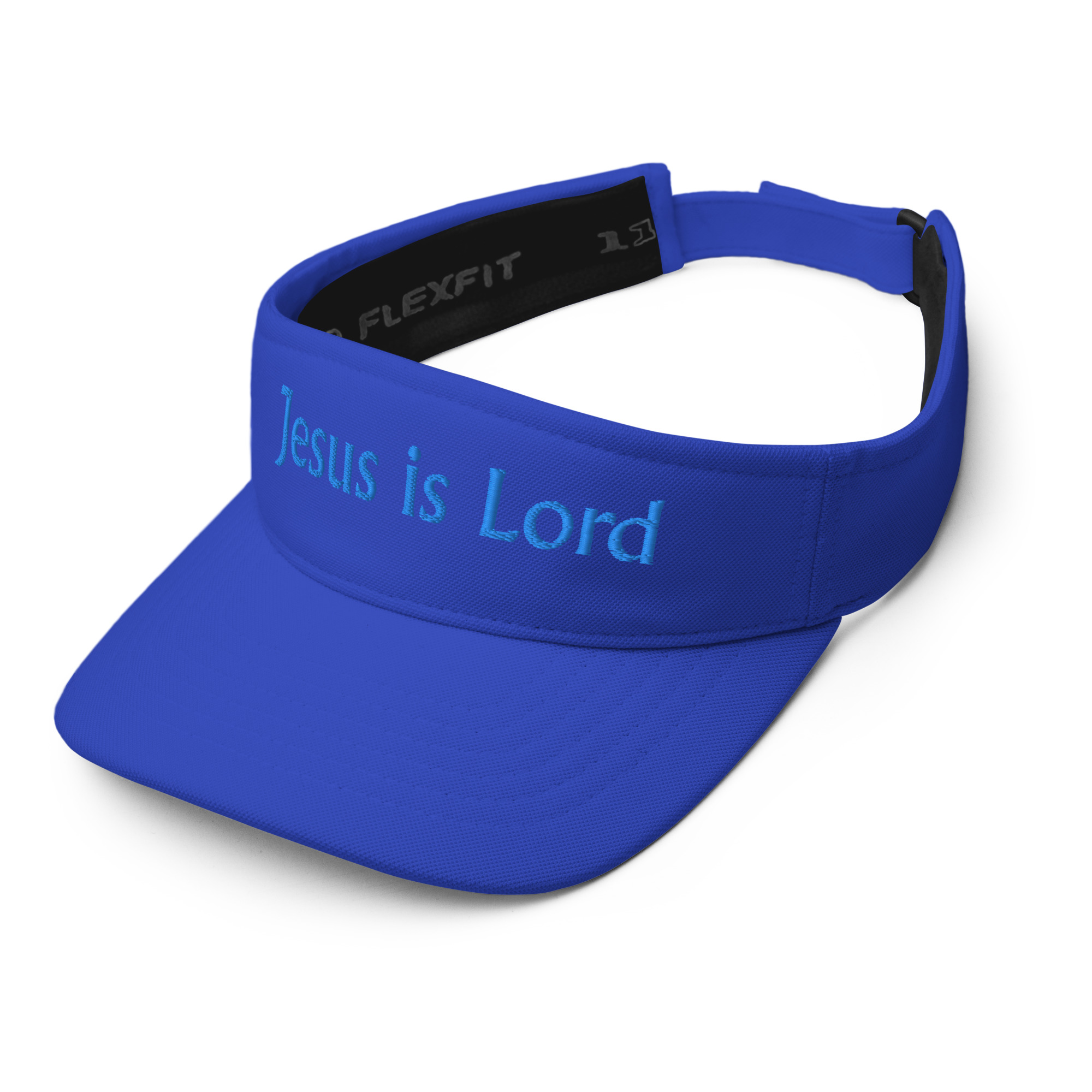 blue Jesus is Lord Visor by Fitness for Worship