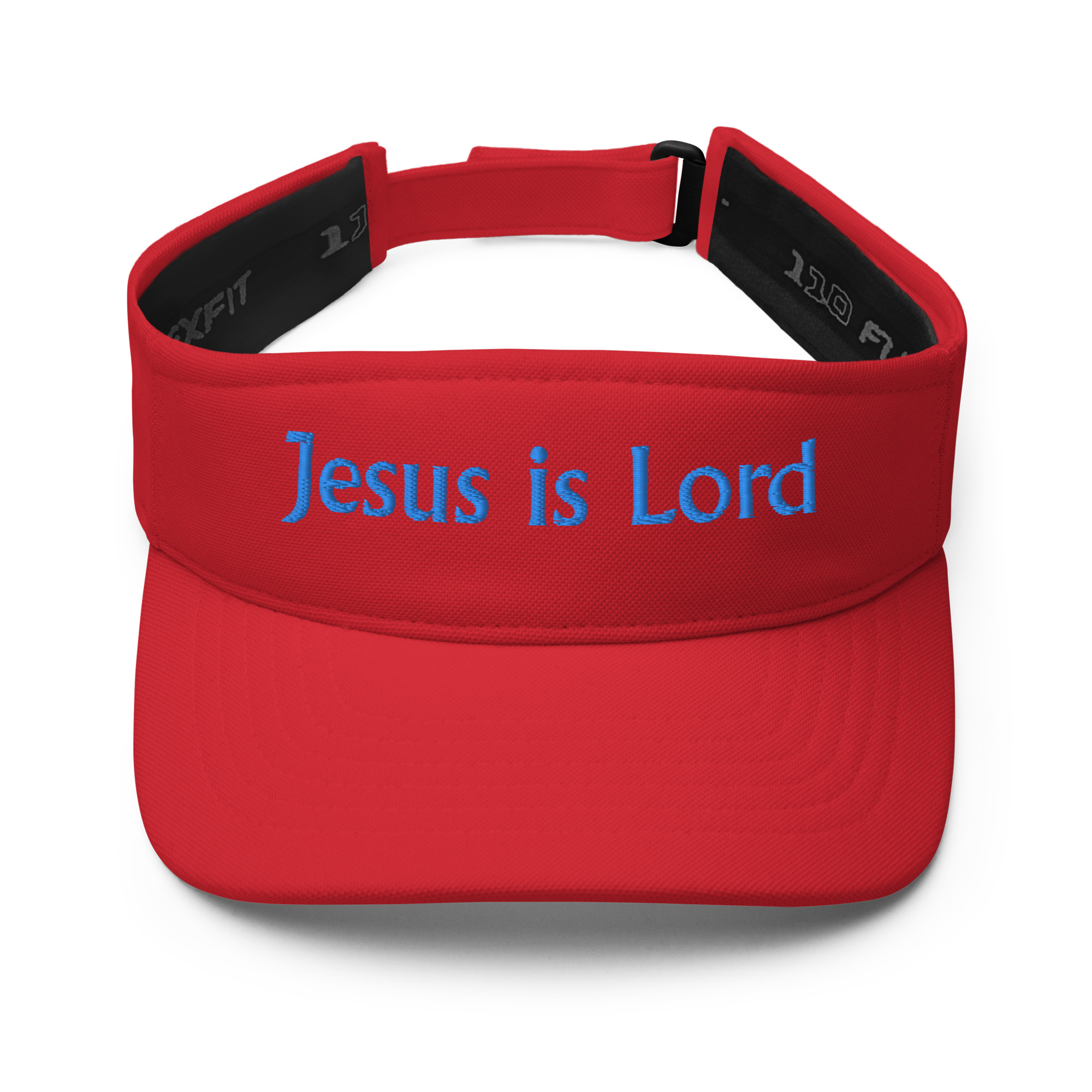 red Jesus is Lord Visor by Fitness for Worship