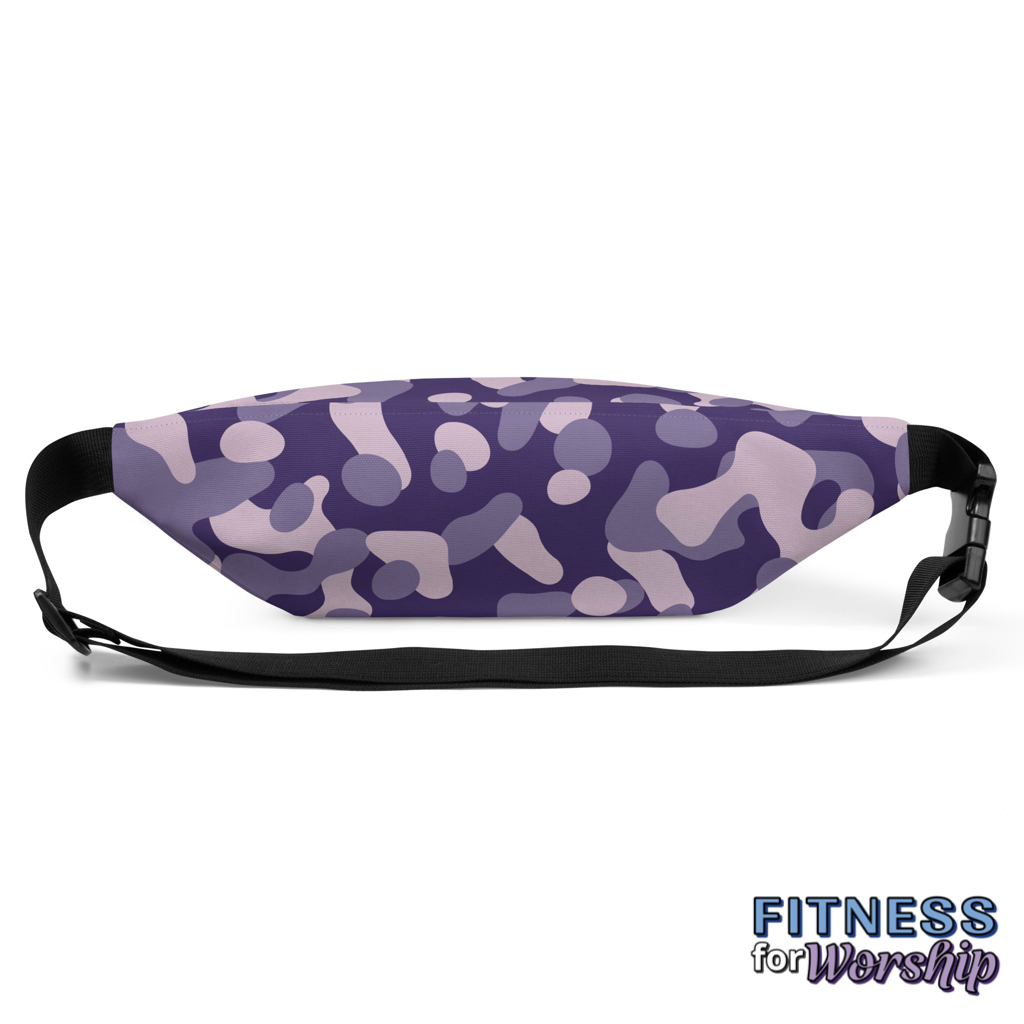 STRONG Purple Camo Waist Bag by Fitness for Worship