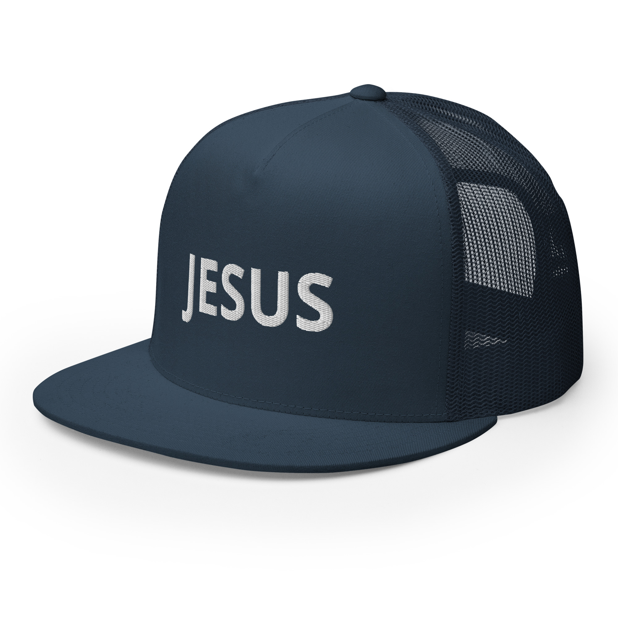 Jesus Solid Trucker Cap by Fitness for Worship