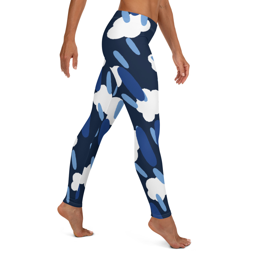 Clouds and Rain all-over-print leggings right