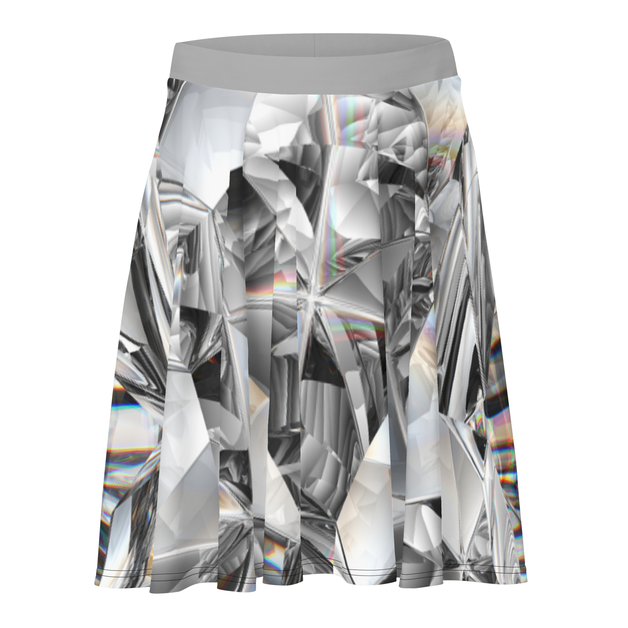Silver Diamonds Skater Skirt by Fitness for Worship