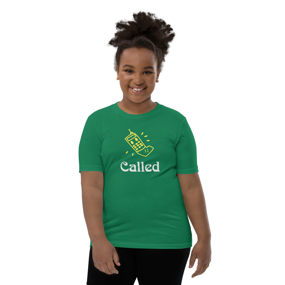 Youth Called T-Shirt in Kelly Green, front